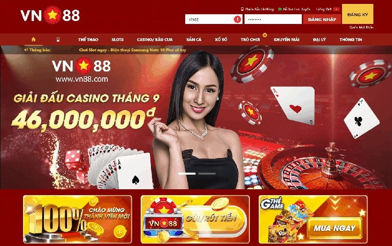 VN88 - Nhà cái online uy tín, lộc lá TOP đầu thị trường